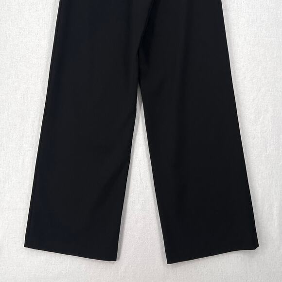 ENZA COSTA Crepe Straight Leg Pant Womens XS Black High Rise Wide Leg NEW - Picture 10 of 12